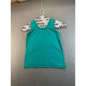RAFAELLA Tank Top, Teal ‎ Embellishment Around Neck, M